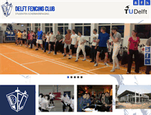 Tablet Screenshot of delftfencingclub.com
